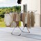 Foldable Clothes Drying Rack with Side Wings No Assembly Silver